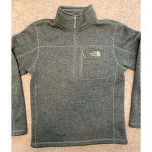 The North Face Jacket Mens S Gordon Lyons 1/4-Zip Fleece Pullover Sweater Green
